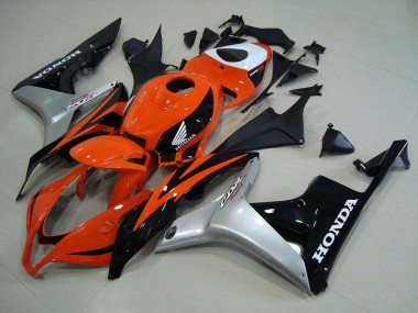 Kits Carenatura Iniezione Honda CBR 600 RR 07-08 - Arancia Argento Nero
