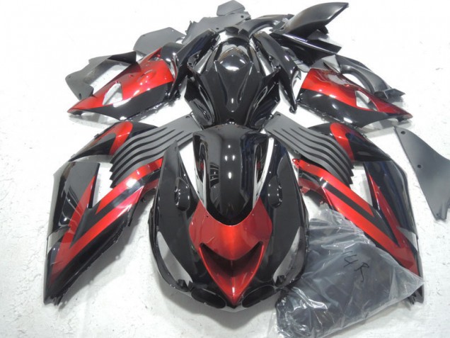 Kits Carenatura Iniezione Kawasaki ZX14R ZZR 1400 06-11 - Nero Rosso Kits Carenatura Iniezione Kawasaki ZX14R ZZR 1400 06-11 - Nero Rosso