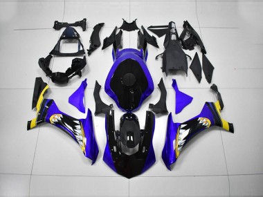 Kits Carenatura Iniezione Yamaha R1 15-19 - Blu Nero