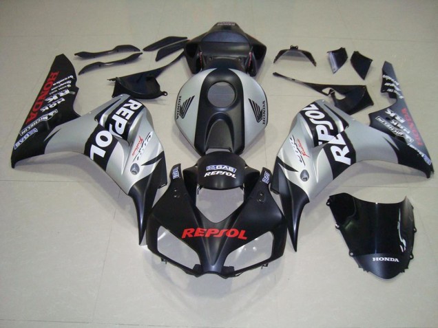 Kits Carene Honda CBR 1000 RR 06-07 - Nero Opaco Argento Repsol
