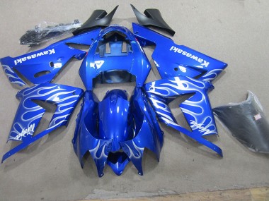 Kits Carene & Plastica Kawasaki ZX10R 03-05 - Blu Bianco Fiamma