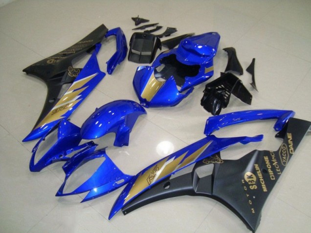 Kits Carene & Plastica Yamaha R6 06-07 - Nero Blu con Oro Adesivo Kits Carene & Plastica Yamaha R6 06-07 - Nero Blu con Oro Adesivo