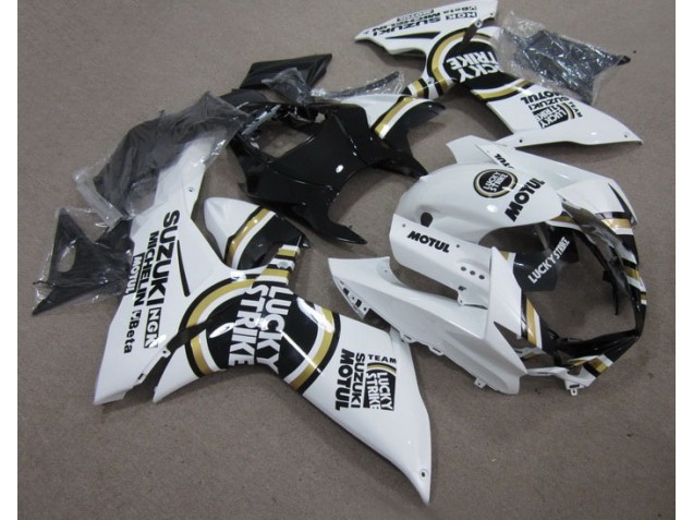 Kits Carene Suzuki GSXR 600 K11 11-24 - Bianco Lucky Strike Nero Motul Kits Carene Suzuki GSXR 600 K11 11-24 - Bianco Lucky Strike Nero Motul
