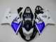 Kit Carene Moto ABS Suzuki GSXR 600/750 2004-2005 - Bianco Blu Nero