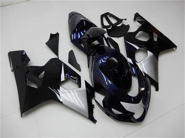 Carene Moto Suzuki GSXR 600/750 2004-2005 - Nero Lucido Argento Blu