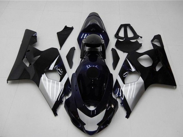 Carene Moto Suzuki GSXR 600/750 2004-2005 - Nero Lucido Argento Blu