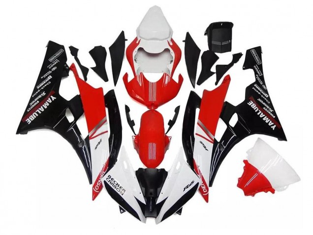 Carene Moto Yamaha YZF R6 2006-2007 - Bianco Rosso Nero
