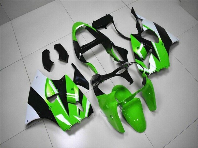 Kit Carena Moto Kawasaki ZX6R 2000-2002 - Verde Bianco Nero