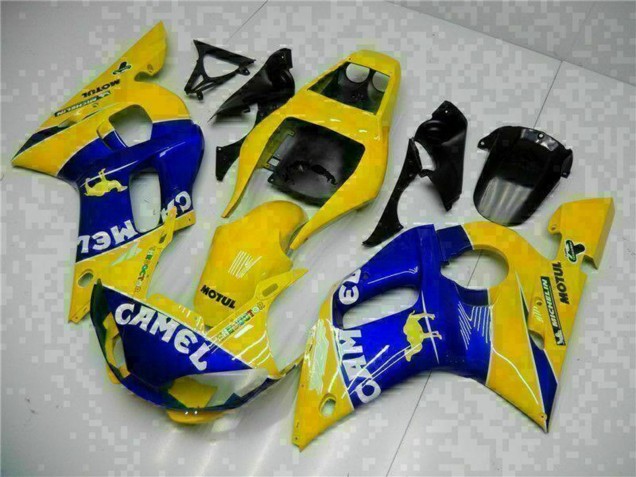 Carene Moto Yamaha YZF R6 1998-2002 - Giallo Blu Bianco Cammello Motul