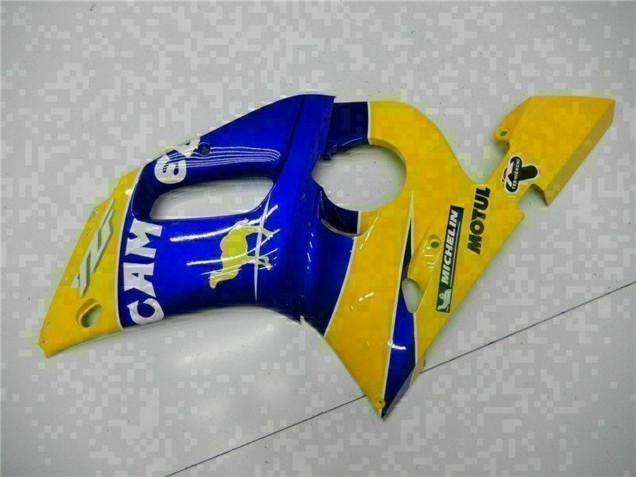 Carene Moto Yamaha YZF R6 1998-2002 - Giallo Blu Bianco Cammello Motul