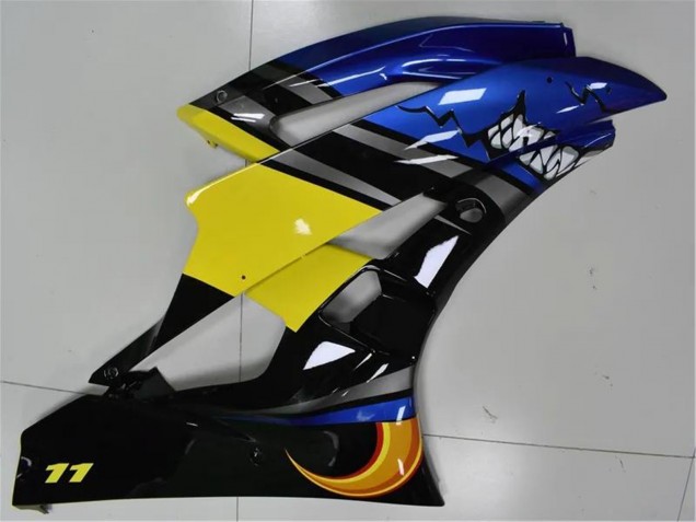 Carene Moto Yamaha YZF R6 2006-2007 - Blu Giallo Nero Lucido Squalo