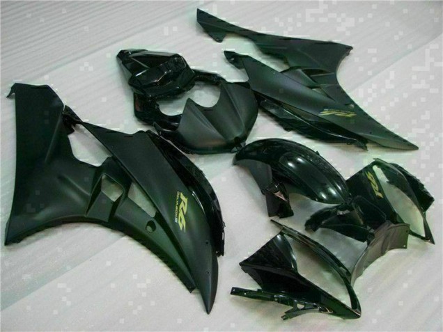 Carene Moto Yamaha YZF R6 2006-2007 - Nero Lucido Nero Opaco Oro Decals