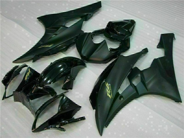 Carene Moto Yamaha YZF R6 2006-2007 - Nero Lucido Nero Opaco Oro Decals
