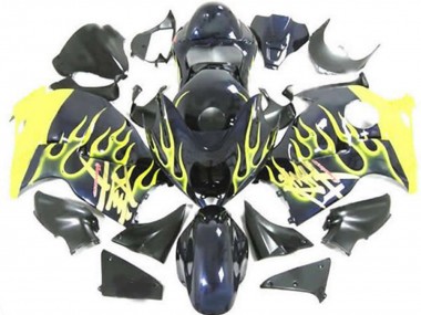 Carena Moto Suzuki GSXR 1300 1996-2007 - Nero Lucido Giallo Fiamma