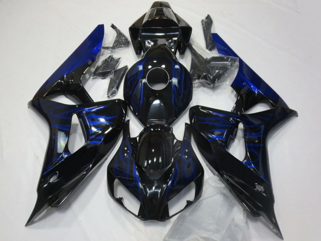 Carena Moto Honda CBR1000RR 2006-2007 - Nero Lucido Blu Fiamma