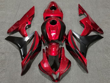 Carena Moto Honda CBR600RR 2007-2008 - Rosso Nero Lucido OEM Stile