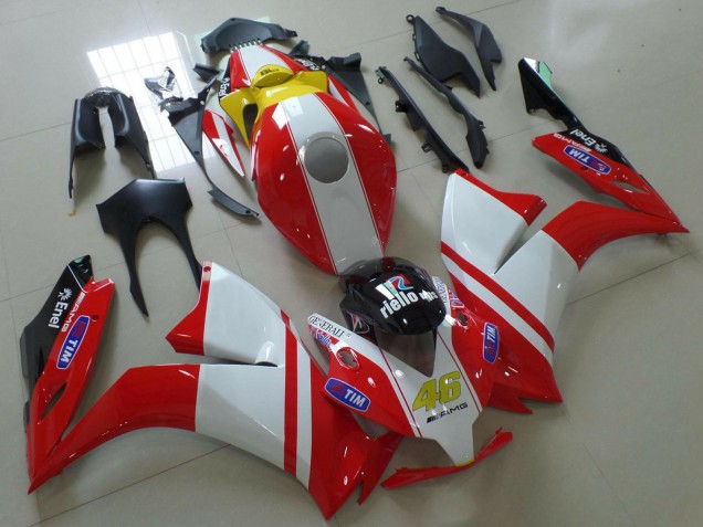 Carena Moto Honda CBR1000RR 2012-2016 - Bianco Rosso Giallo Blu Ducati Stile