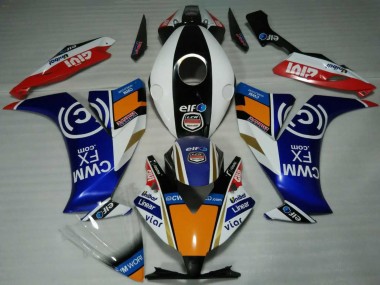 Carena Moto Honda CBR1000RR 2012-2016 - Bianco Blu Arancia Rosso Nero Elf