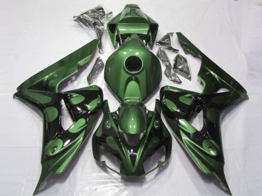 Carena Moto Honda CBR1000RR 2006-2007 - Verde Nero Lucido Fiamma