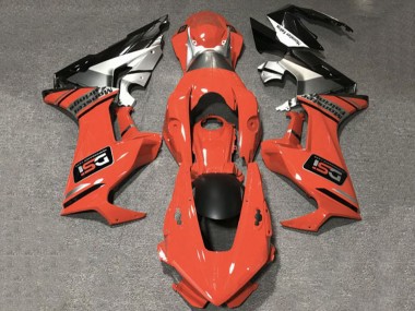 Carena Moto Honda CBR1000RR 2017-2023 - Arancia Bianco Argento Nero Lucido DSI