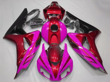 Carena Moto Honda CBR1000RR 2006-2007 - Rosso Rosa Nero Opaco