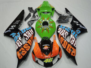 Carena Moto Honda CBR1000RR 2006-2007 - Verde Arancia Blu Nero Lucido Rossi 46