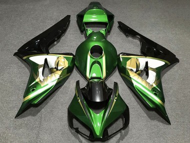 Carena Moto Honda CBR1000RR 2006-2007 - Verde Bianco Oro Nero Lucido