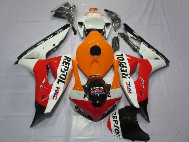 Carena Moto Honda CBR1000RR 2006-2007 - Arancia Bianco Rosso Nero Lucido Repsol HRC