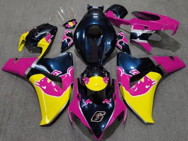 Carena Moto Honda CBR1000RR 2008-2011 - Blu Scuro Rosa Giallo Red Bull