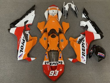 Carena Moto Honda CBR1000RR 2017-2023 - Bianco Arancia Rosso Nero Corsa Repsol 93