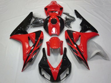 Carena Moto Honda CBR1000RR 2006-2007 - Rosso Nero Lucido OEM Stile No Decals
