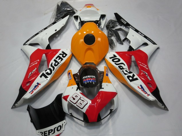 Carena Moto Honda CBR1000RR 2006-2007 - Arancia Bianco Rosso Nero Lucido Repsol 93
