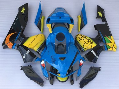 Carena Moto Honda CBR600RR 2005-2006 - Blu Giallo Nero Squalo