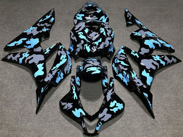 Carena Moto Honda CBR600RR 2007-2008 - Blu Grigio Camouflage