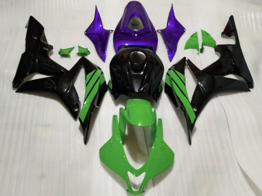 Carena Moto Honda CBR600RR 2007-2008 - Viola Verde Nero Lucido