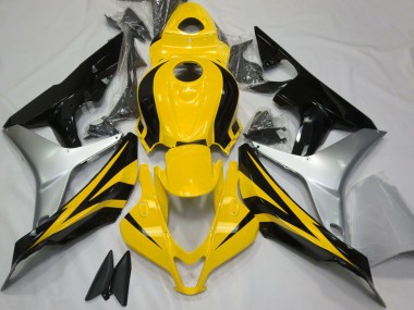 Carena Moto Honda CBR600RR 2007-2008 - Argento Giallo Nero Lucido