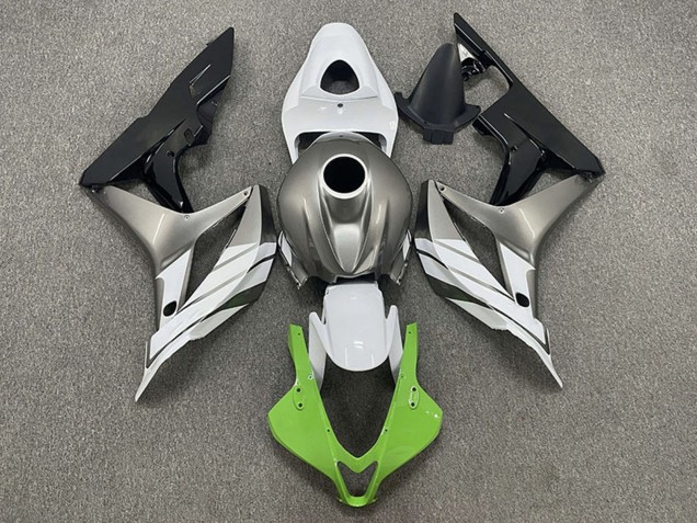 Carena Moto Honda CBR600RR 2007-2008 - Argento Bianco Verde Nero Lucido