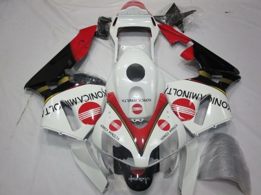Carena Moto Honda CBR600RR 2003-2004 - Bianco Rosso Nero Lucido Konica Minolta