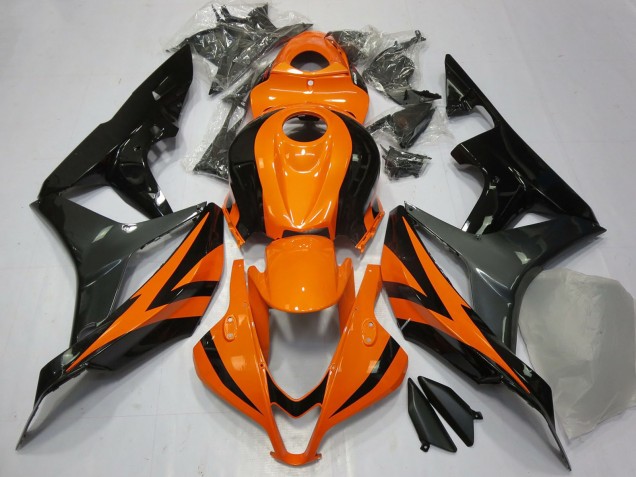Carena Moto Honda CBR600RR 2007-2008 - Arancia Grigio Nero Lucido