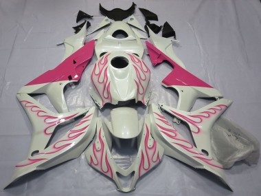 Carena Moto Honda CBR600RR 2007-2008 - Bianco Rosa Fiamma