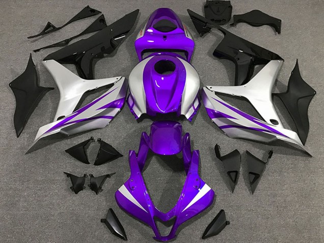 Carena Moto Honda CBR600RR 2007-2008 - Argento Viola Nero Lucido OEM Stile