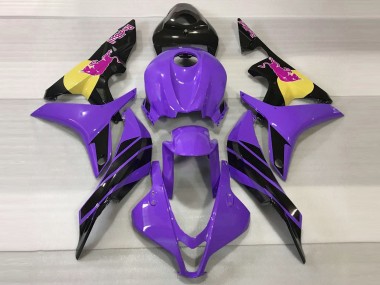 Carena Moto Honda CBR600RR 2007-2008 - Viola Giallo Nero Lucido Rosa Bull