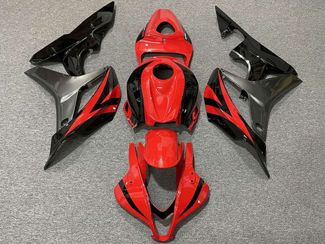 Carena Moto Honda CBR600RR 2007-2008 - Grigio Rosso Nero Lucido OEM Stile