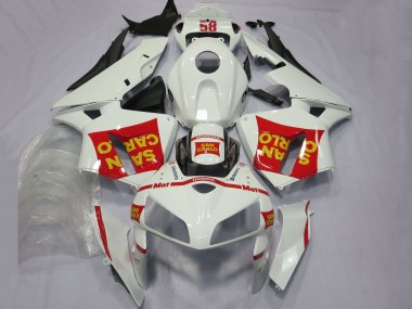 Carena Moto Honda CBR600RR 2005-2006 - Bianco Rosso Giallo San Carlo 58