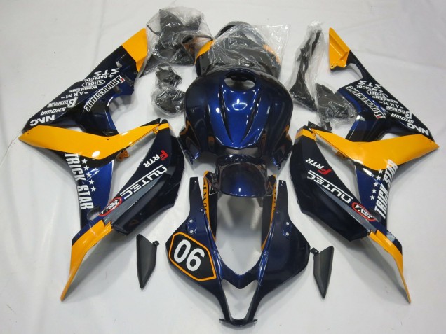 Carena Moto Honda CBR600RR 2007-2008 - Arancia Blu Nero Lucido