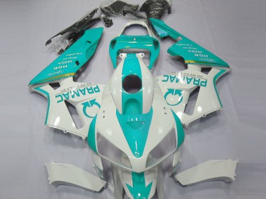 Carena Moto Honda CBR600RR 2005-2006 - Bianco Teal Pramac
