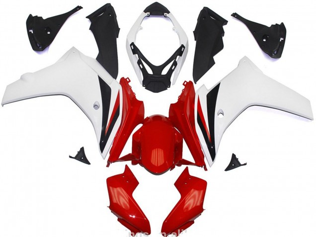 Carena Moto ABS Honda CBR600F 2011-2013 - Bianco Rosso Nero Lucido