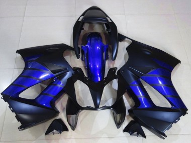 Carena Moto Honda VFR 800 2002-2013 - Lucido Blu Blu Opaco Nero Opaco