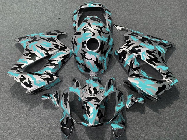 Carena Moto Honda VFR 800 2002-2013 - Verde Acqua Camouflage