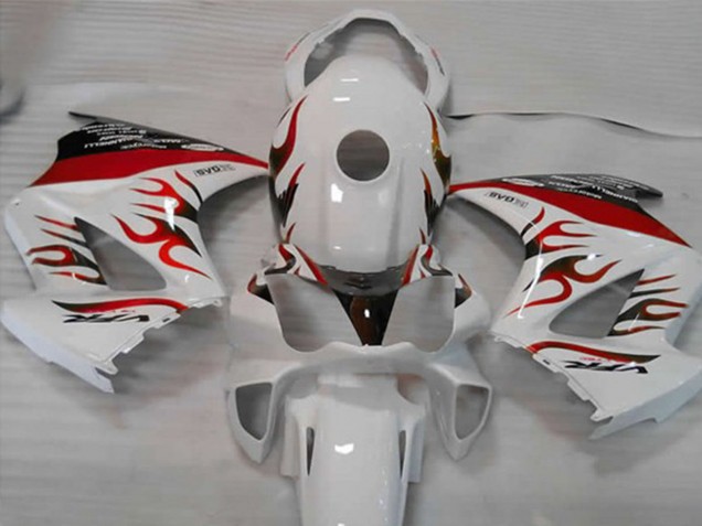 Carena Moto Honda VFR 800 2002-2013 - Bianco Rosso Fiamma